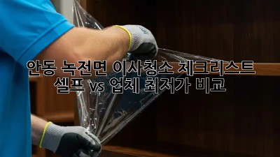 안동 녹전면 이사청소 체크리스트: 셀프 vs. 업체, 최저가 비교! ✨