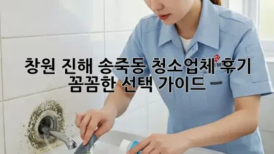 창원 진해 송죽동 청소업체 후기: 꼼꼼한 선택 가이드
