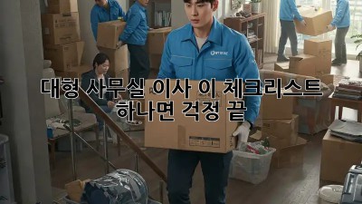 대형 사무실 이사? 이 체크리스트 하나면 걱정 끝!